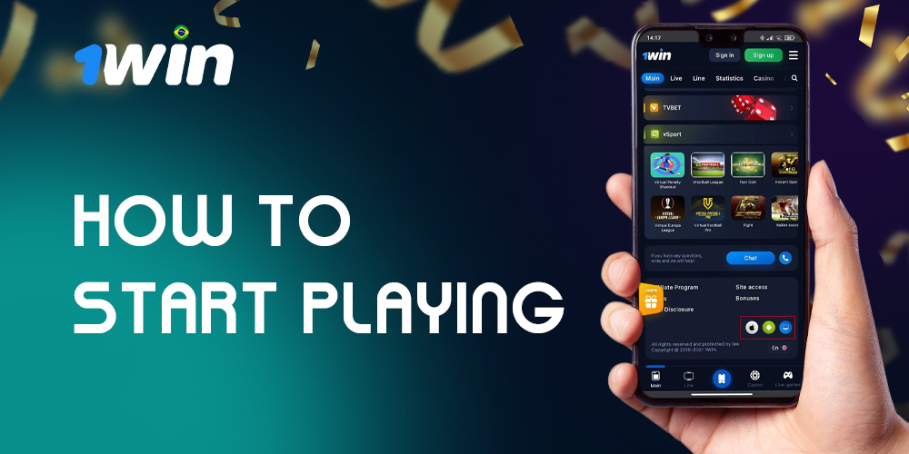 Instruções para se inscrever e fazer seu primeiro depósito na 1Win.