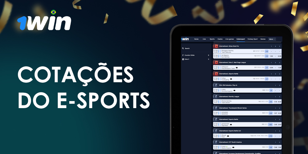 Quais probabilidades a 1Win oferece para apostas em e-sports?