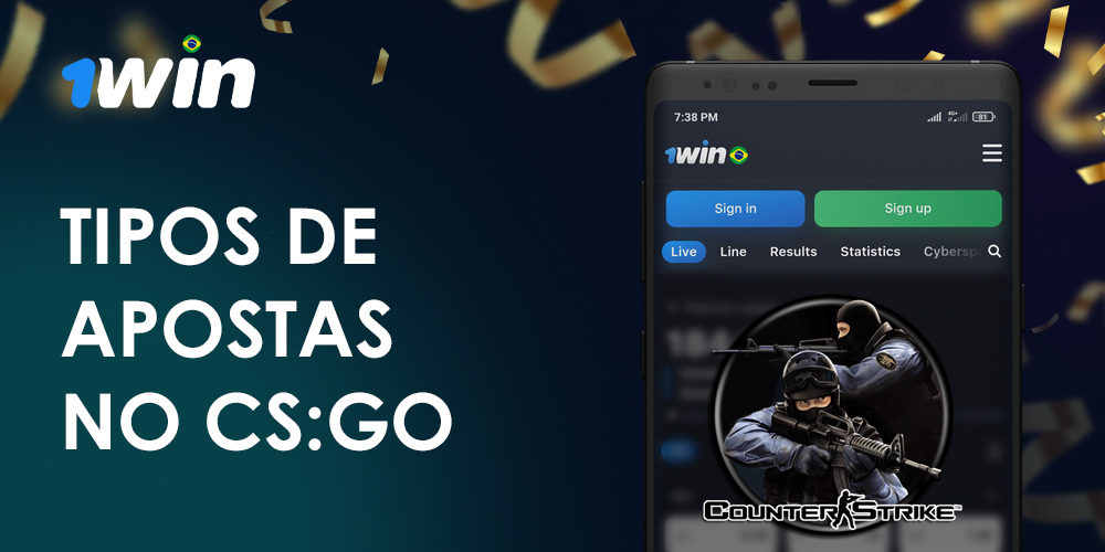 Variedades de apostas disponíveis em CS:GO na 1Win
