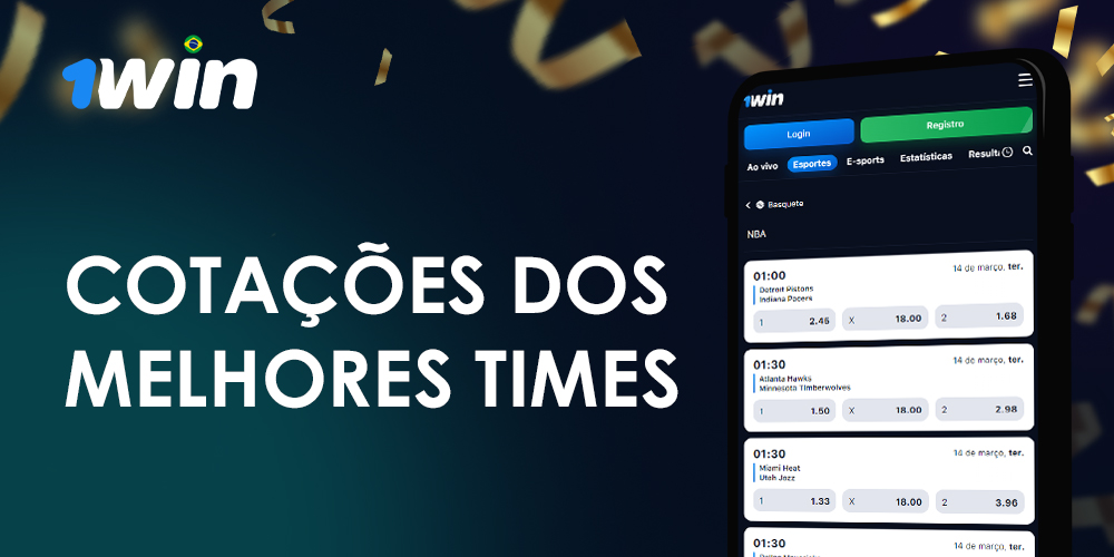 As probabilidades de apostas em basquetebol que você pode encontrar na 1Win.