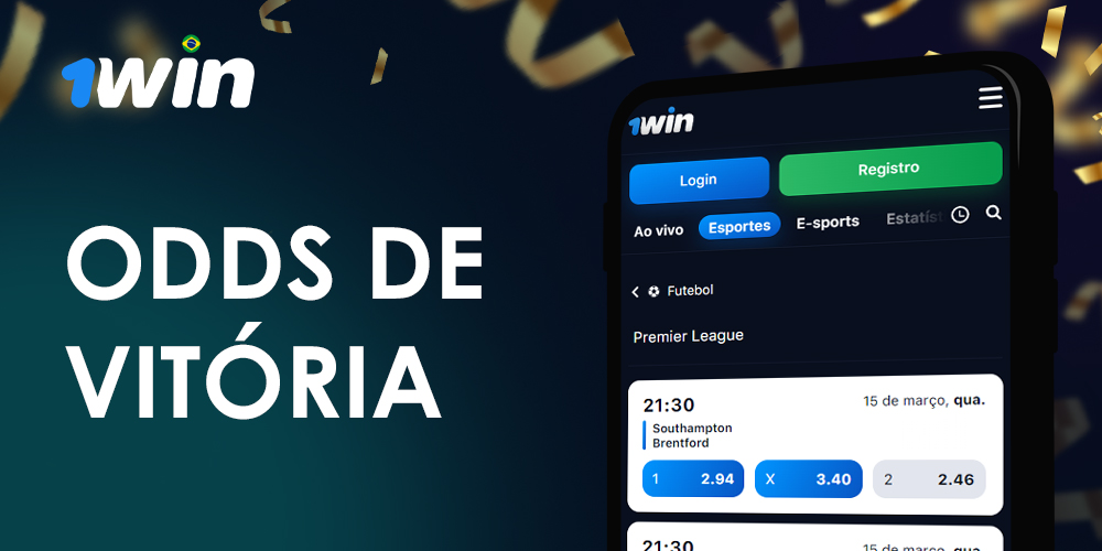 Probabilidades relacionadas à vitória das equipes de futebol disponibilizadas pela 1Win